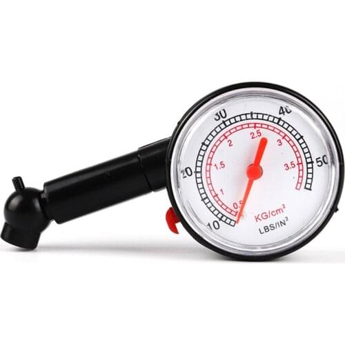 0 - 50)PSI (0 - 3.5) BAR Tire Gauge Dial Tire Pressure Gauge Meter Pressure Tyre Measurement Tool For Car Motorcycle Bicycles