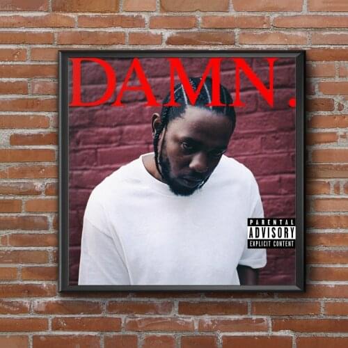 Kendrick Lamar - Damn. Music Album Cover Poster Music Singer Star Canvas Poster Wall Painting Home Decoration ( No Frame )