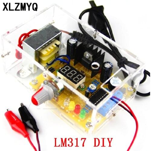 LM317 DIY Voltage Regulated Power Supply Kit Continuous Adjustable / DIY Parts /DC 220V to 1.25V-12.5V Step-down PCB Board LM317