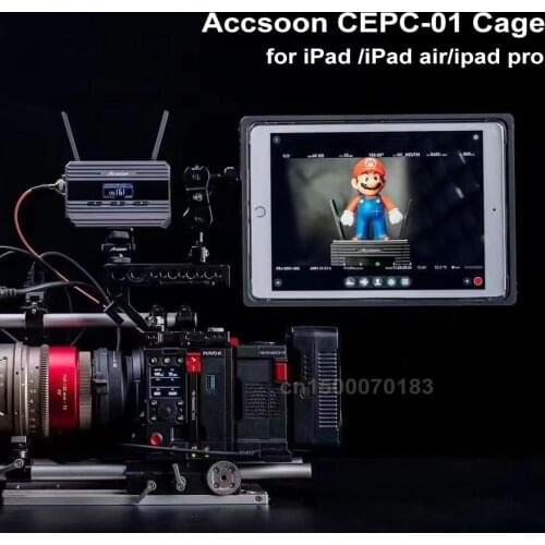 ACCSOON CEPC-01 Cage Wireless Video Audio Transmission Viewing Kit with Battery Holder for iPad Tablet iPad air iPad Pro 11