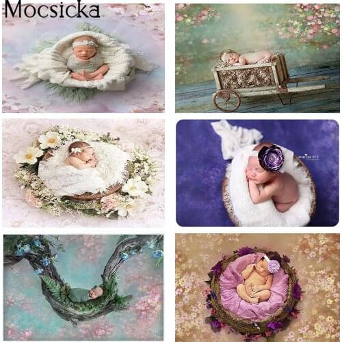 Little Infant abstract floral texture backdrop for photography studio spring flowers newborn kids portrait photo background prop