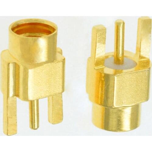 MMCX Type Female Jack Edge PCB Mount 3 Pin Straight RF Coaxial Adapter Connector 1pc