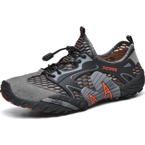 Men Water Shoes Air Mesh Breathable Trend Hiking-Shoes Summer Beach Comfortable Outdoor Walking Boots 2021 New Brand 38-48 Euro