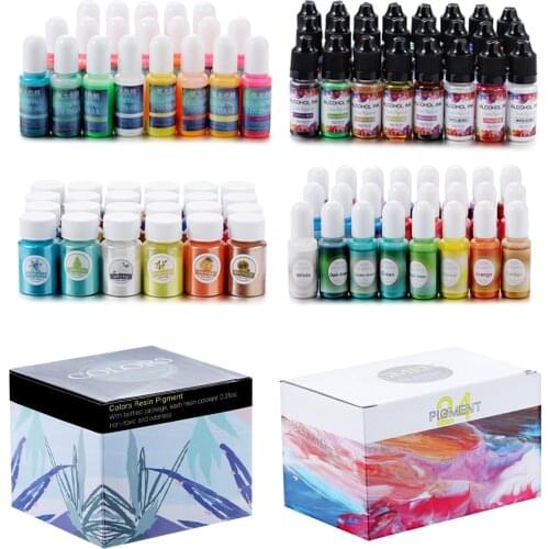 6-26 Colors Epoxy Resin Pigment Dye Kit Mica Powder Epoxy Resin Mold Liquid Colorant DIY Art Resin Jewelry Crafts Making Tools