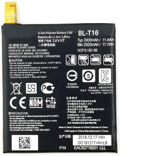 100% NEW Original BL-T16 3000mAh Battery For LG G Flex 2 H950 H955 H959 LS996 US995 Phone Battery+Home Delivery