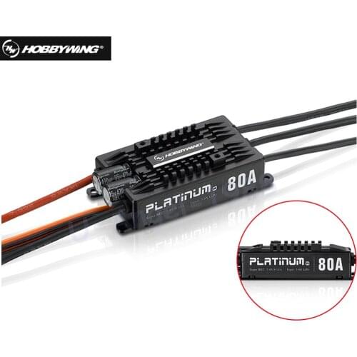 Original Hobbywing Platinum Pro V4 80A 3-6S Lipo BEC Empty Mold Brushless ESC for RC Drone Aircraft Helicopter