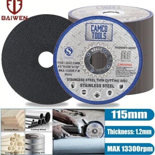 4.5 Inch 115mm Stainless Steel Cutting Disc Round Metal Cut Off Wheels Double Mesh Flat Sanding Discs For Angle Grinder 2-60pcs