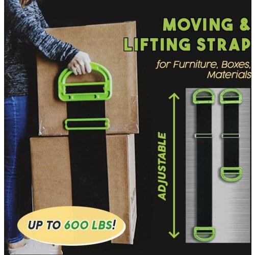 The Adjustable Moving And Lifting Straps For Furniture Boxes Mattress green Straps Team Straps Mover Easier Conveying