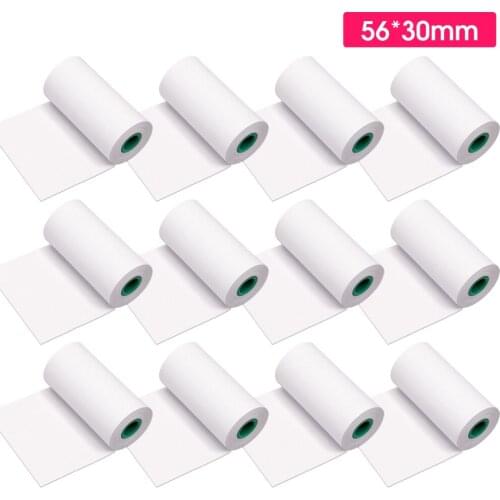 Thermal Paper Roll 56*30mm PA-Free Black Font No Adhesive / Adhesive Labels For PeriPage A6/A8/P6 Paperang P1/P2 Thermal Printer