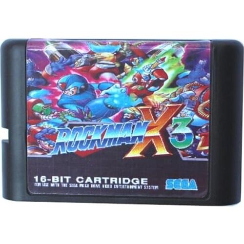 Sega MD game card - Rockman X3 for 16 bit Sega MD game Cartridge Megadrive Genesis system