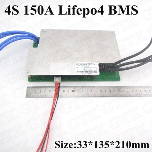 4S 150A BMS Lifepo4 battery pack BMS support 250A 3 seconds battery protection board with balanced charge for car boot protect