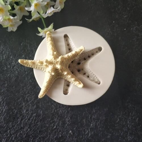 Silicone Fondant Cake Decorative Mold Starfish Shape Silicone Chocolate Soap Jelly Tools
