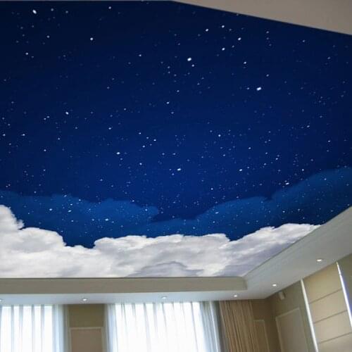 Mediterranean woven wallpaper 3d wallpaper Star Star Ceiling bedroom living room personality Custom sizes
