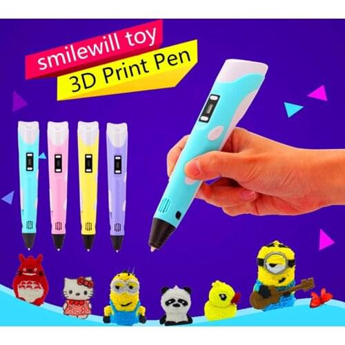 1.75mm ABS/PLA DIY 3D Printing Pen Toy Design Drawing Tool LED Screen 3D Pen Painting Pen+9M Filament Creative Toy Gift For Kids