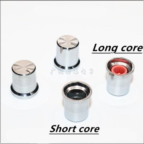 10 Pieces Diameter 14.5MM height 15.5MM Potentiometer Adjustment Silver Plating Plastic Knob Cap Flower Shaft Inner Hole 6MM