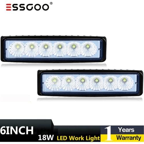 18w LED Work Light Off Road Spot Light 6 Inch Worklight 6 Lamp Beads 9-32V Trucks Tractor Lamp Offroad SUV 4x4 Boat 1/2/3/4PC