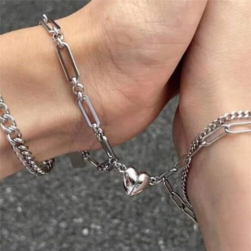 20pcs Small Heart Round Shape Magnet Charm Fashion Exquisite Anklet Bracelet Jewelry Making Pendants Jewelry Clasps N2UE