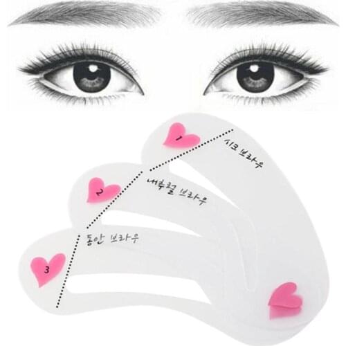 3 pieces of eyebrow card Korean eyebrow card thrush card three tool card shape kinds eyebrow eyebrow eyeliner thrush trimmi F4F9
