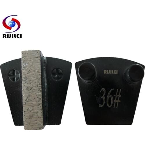 RIJILEI 30 PCS Trapezoid Metal Diamond Grinding Disc for Concrete Finishing Marble Grinding Plates Floor Polishing P10