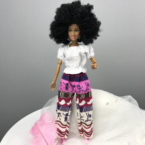 31cm Modern African Girl Dolls Model 12 Joints Articulated Dolls
