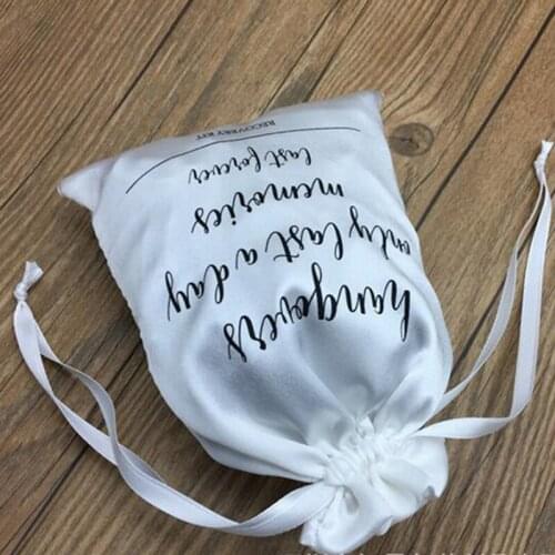 320pcs high quality Satin drawstring collection pouches custom 8x10cm jewelry gift dust bags with one color printing logo