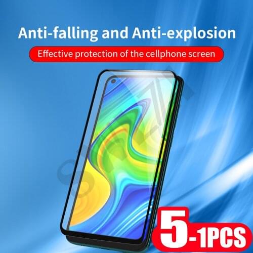 5-1Pcs full cover on the tempered glass for Redmi note 8 8T 7 6 phone screen protector Redmi 8A 7s 7A 6A pro protective film