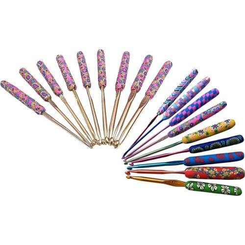 9x Colorful Crochet Hooks Knitting Needles Crocheting Tools Accessories
