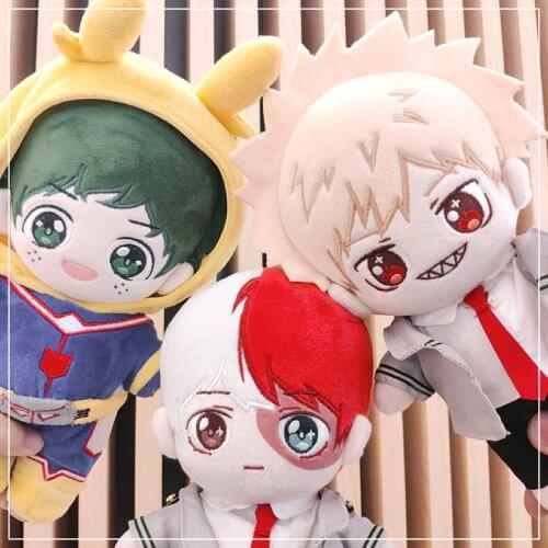Anime Boku no My Hero Academia Midoriya Izuku Bakugou Katsuki Todoroki Cosplay Cute DIY Change Dolls Plush Toy 20cm Pillow Gift