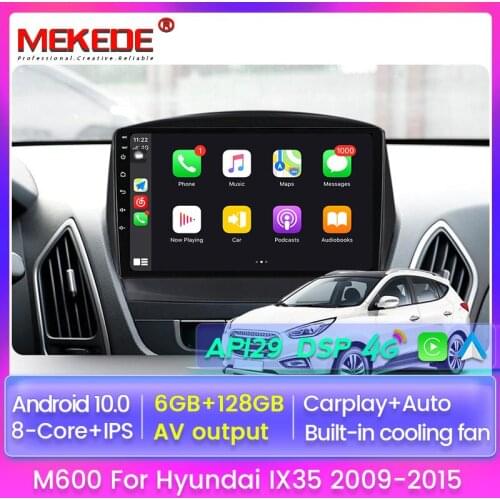 6+128 Android 10.0 NO DVD 2 Din Car Radio Multimedia Video Player Navigation GPS for Hyundai Ix35 1 2 Tucson 2 LM 2011 2012 2013