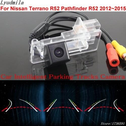 Lyudmila Car Intelligent Parking Tracks Camera FOR Nissan Terrano R52 Pathfinder R52 2012~2015 Back up Reverse Rear View Camera