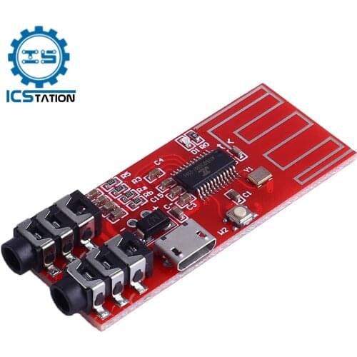 Bluetooth 4.2 Audio Transmitter Receiver Board DIY Headphone Speakers Module MP3 Decoding Amplifier DC 3.7V 10M Distance