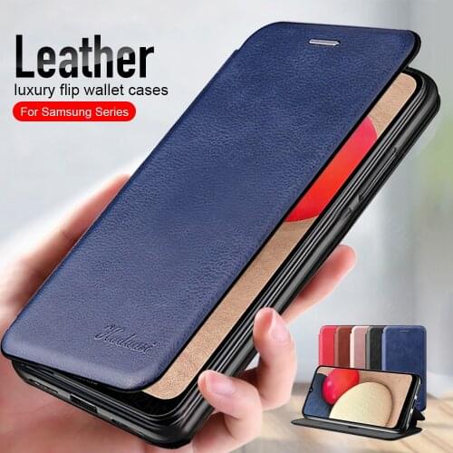 For samsung a 02s case book stand magnetic leather filp case for samsung galaxy a02s a02 s samsunga02s wallet cover coque