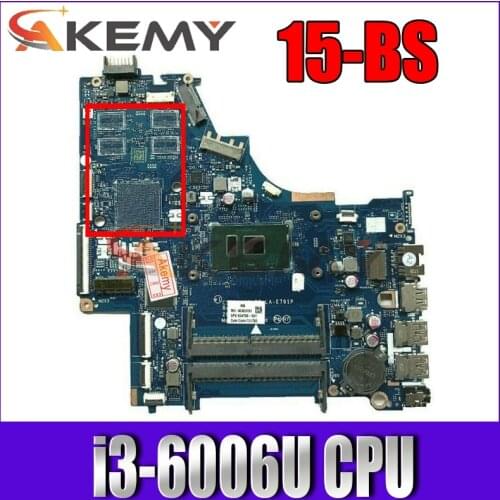 FOR HP 250 G6 15-BS Series Laptop Motherboard 924750-601 CSL50/CSL52 LA-E791P With SR2UW i3-6006u DDR4 MB 100% Tested Fast Ship