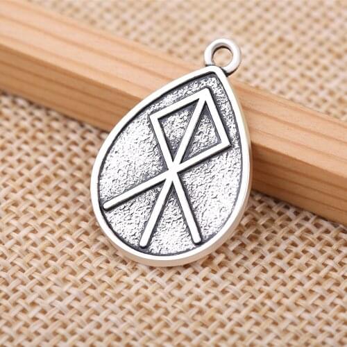 EUEAVAN 20pcs Zinc Alloy Vikings Runes Charm Pendant Realize Great Dream Jewelry Fit Necklace Bracelet