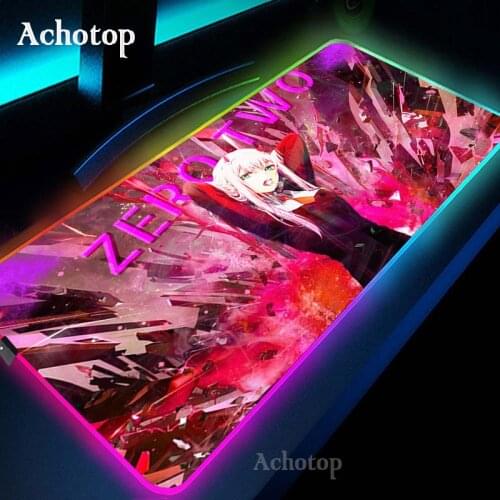 Zero Two Darling In The Franxx Gaming Mouse Pad Anime Mousepad Large Mouse Pad Gamer RGB Big Pink Mouse Carpet PC Gamer Desk Mat
