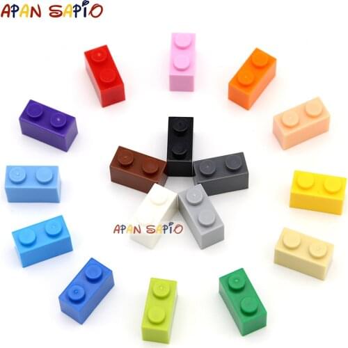 500pcs 1x2 Dots DIY Building Blocks Thick Figures Bricks Educational Creative Plastic Toys for Children Compatible With 3004