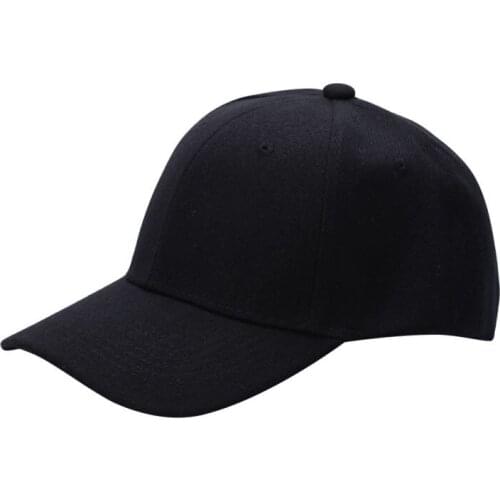 Men Women Plain Solid Color Baseball Cap Curved Visor Hat Adjustable Size Nylon Fastener Tape Casual Hats