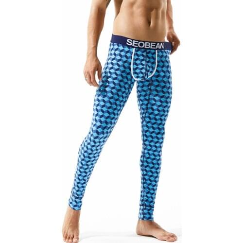 SEOBEAN mens fashion cotton long johns pants warm trousers underpants Man tight trousers of winter fashion legging plus size