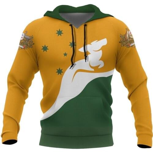 Mens 3D Print Hoodies Australia Kangaroo Jump Harajuku Pullover Unisex Hood Sweatshirt Jacket Hip-Hop Women Streetwear Plus Size