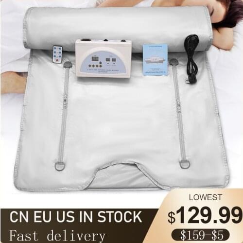 Fat Burning Sauna Blanket Slimming For Weight Loss Spa Detox Infrared Romote Control Heating Blanket For Home Body Shaper EU/US