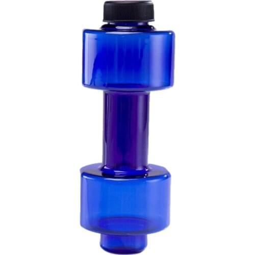 E56D 550ml Dumbbell Sports Water Bottle Portable Leakproof Plastic Gym Fitness Kettle