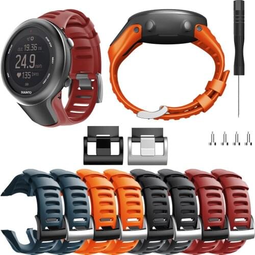 Silicone Watch Strap For suunto Ambit 1/2/2R/2S/3/3p/3s/3R Strap Replacement watch band wristband Easyfit Accessories Bracelet