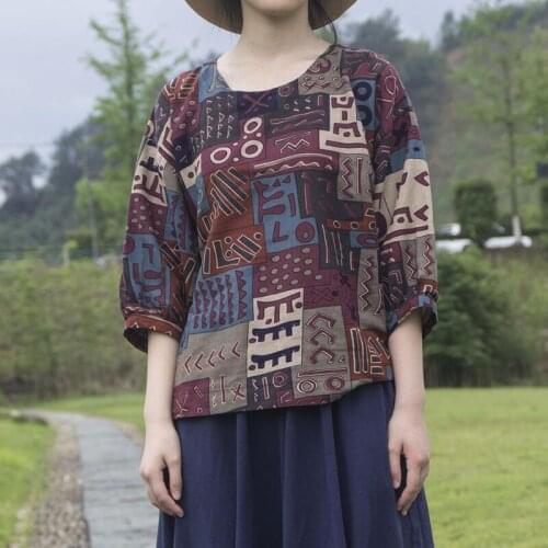 Блузки с принтом SeYionLer China At AliExpress