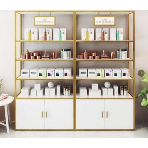 Nordic landing shelf cosmetics boutique display cabinet beauty salon product shelf display cabinet manicure shop cabinet