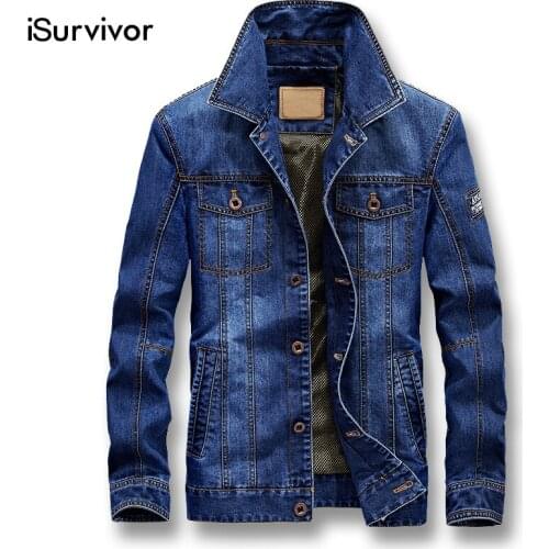 ISurvivor 2021 Men Spring Denim Jeans Jackets and Coats Jaqueta Masculina Outwear Male Causal Fashion Slim Fitted Jackets Hombre