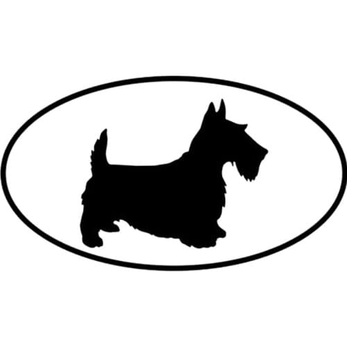 13.8*7.7CM Scottish Terrier Dog Car Stickers Personality Vinyl Decal Car Styling Truck Accessories Black/Silver S1-0664