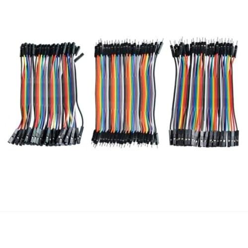 100pcs/lot 10-40cm Pitch 2.54mm Color Ribbon Dupont Cable 40pin Dupont Cable Jumper Wire for DIY Kit