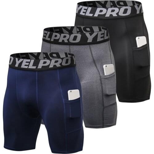 3 Pack Men Running Shorts Training Marathon Quick Dry Fitness Gym Compression Shorts Active Workout Sport Shorts With Pocket
