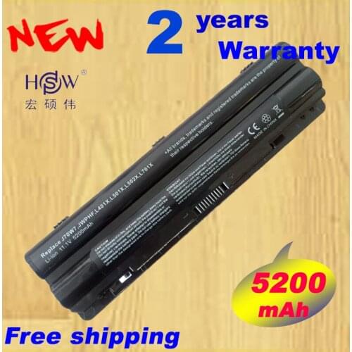 HSW 6cell laptop Battery for Dell XPS 14 15 17 L401x L501x L502x L701x L702x 312-1123 312-1127 J70W7 JWPHF R795X WHXY3 bateria