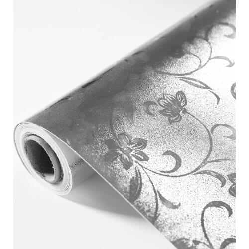 10M DIY Kitchen Nanofilm Aluminum Stickers Foil Print Flowers Oilproof Waterproof Kitchen Stove Cabinet Self Adhesive Wallpaper